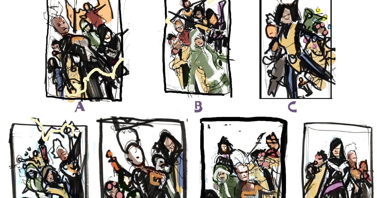 расставить персонажей