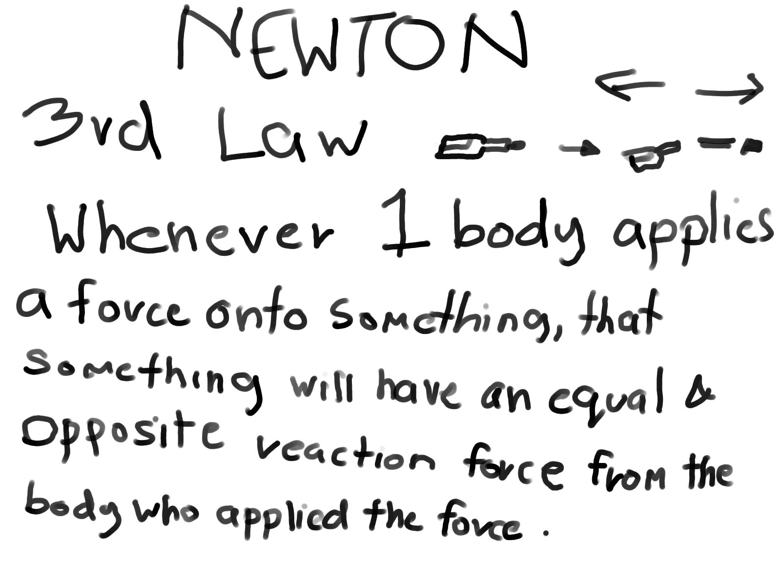 EASY SCIENCE NOTES: Newton 3rd law of motion