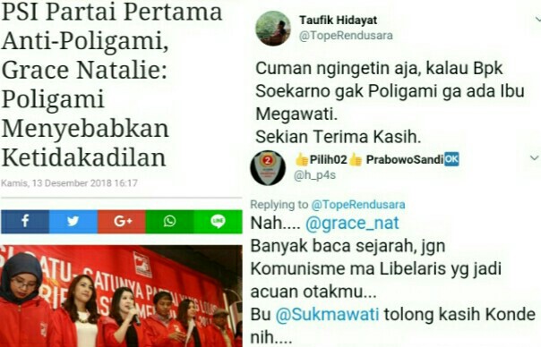 Netizen Ingatkan PSI yang Anti Poligami: Kalau Soekarno Gak Poligami, Gak Ada Bu Megawati Netizen Ingatkan PSI yang Anti Poligami: Kalau Soekarno Gak Poligami, Gak Ada Bu Megawati