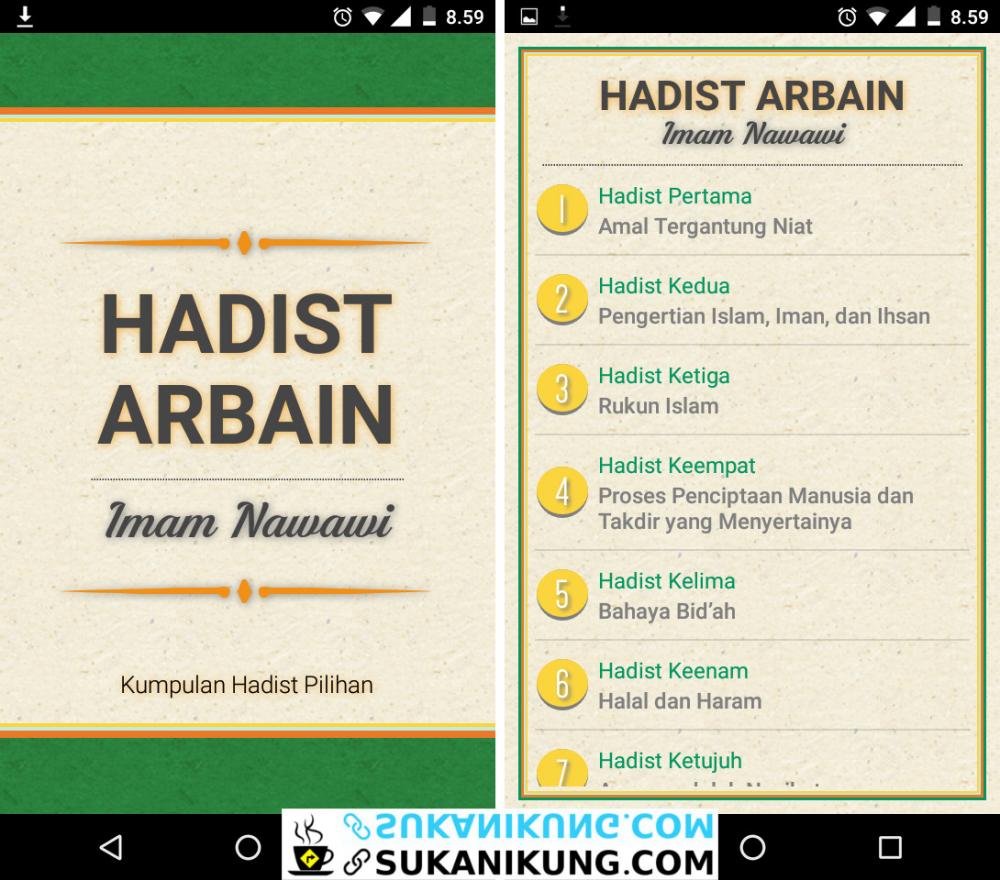 Kitab Hadist Arbain Nawawi Untuk Android - www.sukanikung.com
