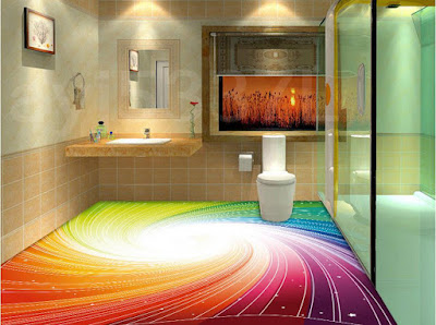 New 3d bathroom floor types and installation