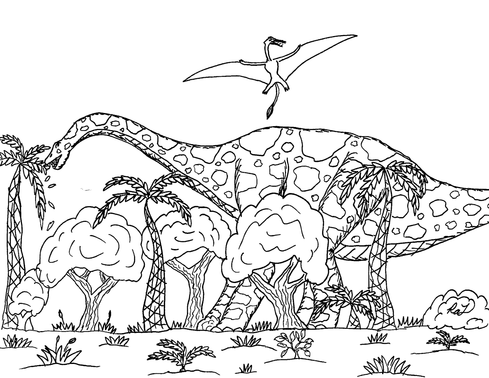 Robin's Great Coloring Pages: Herbivorous Dinosaur Diets
