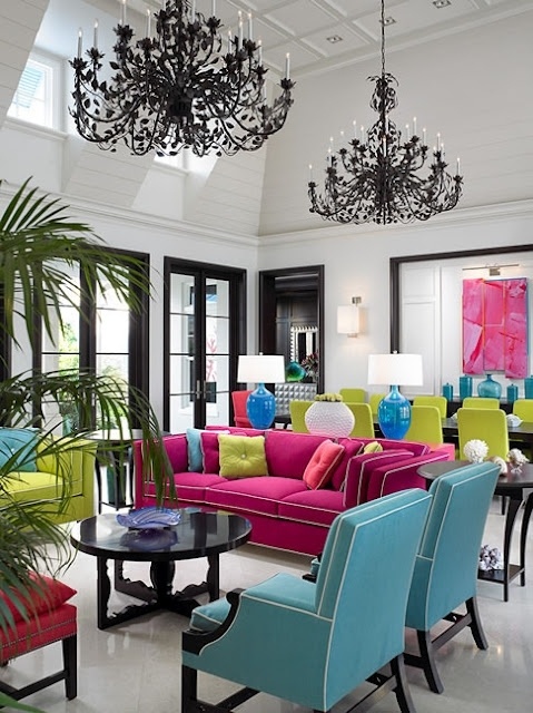 creative influences: color scheme: hot pink and cool blue