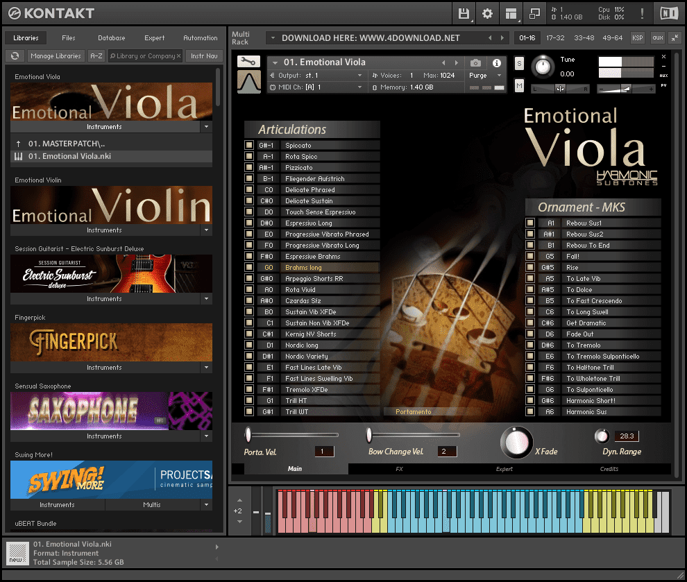 Download Best Service Emotional Viola KONTAKT Library