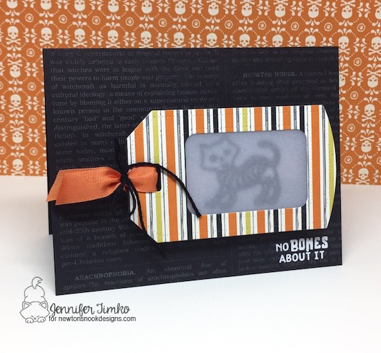 Halloween Skeletons X-ray Card by Jennifer Timko | Spooky Skeletons Stamp set by Newton's Nook Designs #newtonsnook #handmade #halloween Halloween Skeletons X-ray Card by Jennifer Timko | Spooky Skeletons Stamp set by Newton's Nook Designs #newtonsnook #handmade #halloween