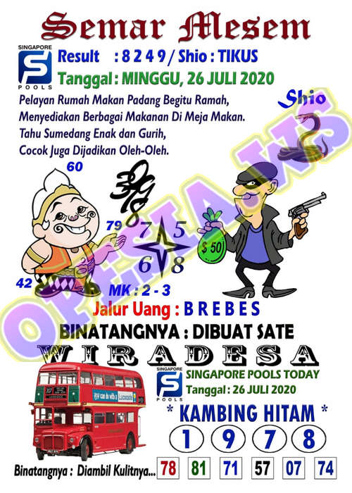 1 New Message Kode Syair Singapore 26 Juli 2020 Forum Syair Togel Hongkong Singapura Sydney