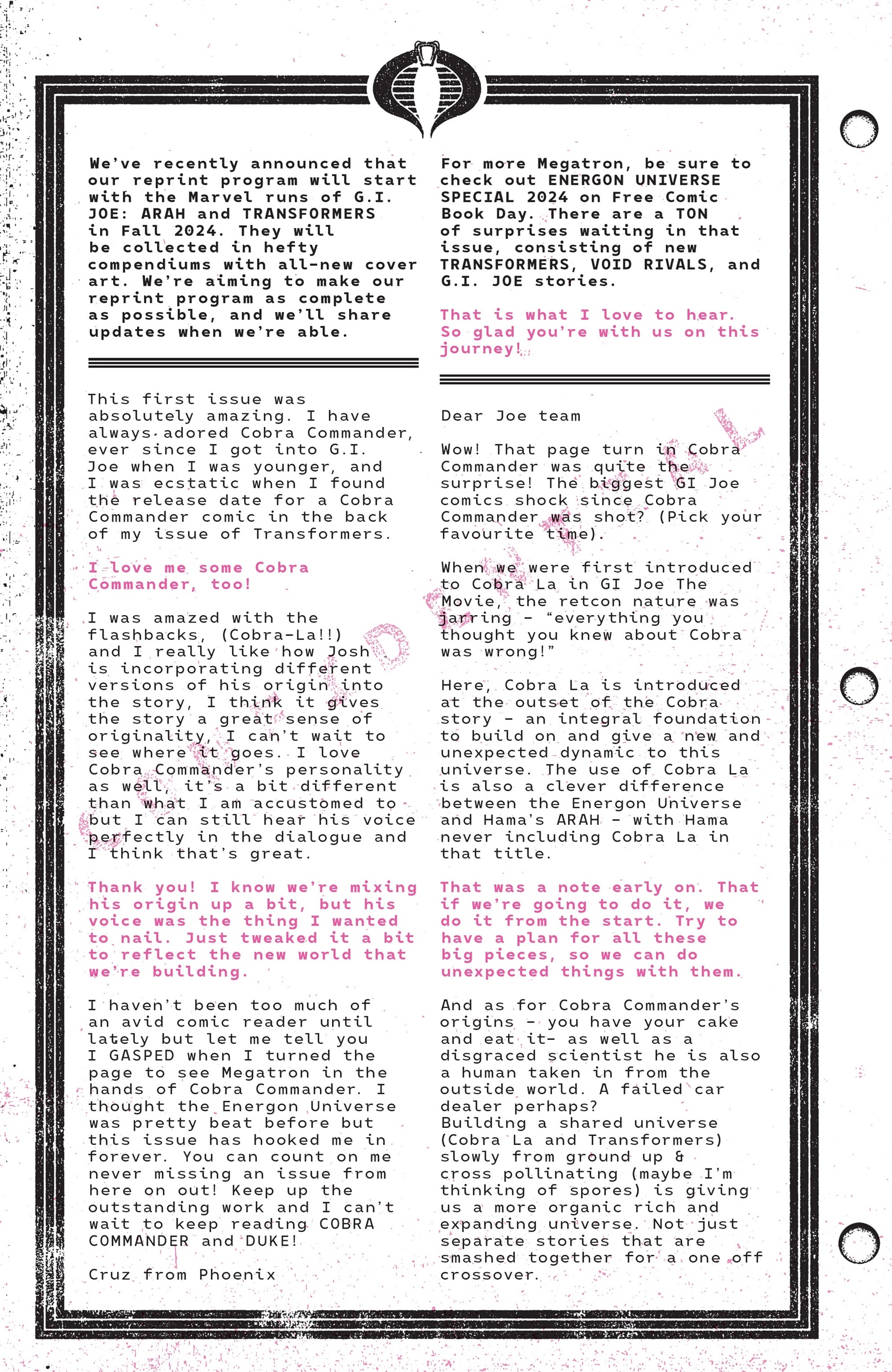 Cobra Commander (RAH) chapter 3 page 24