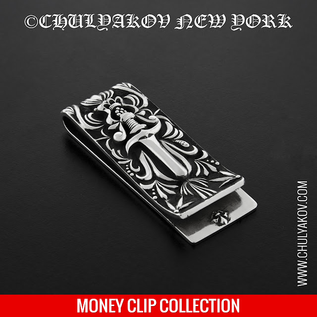 designer silver money clip