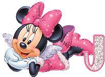 Alfabeto de Minnie Mouse con alitas J.
