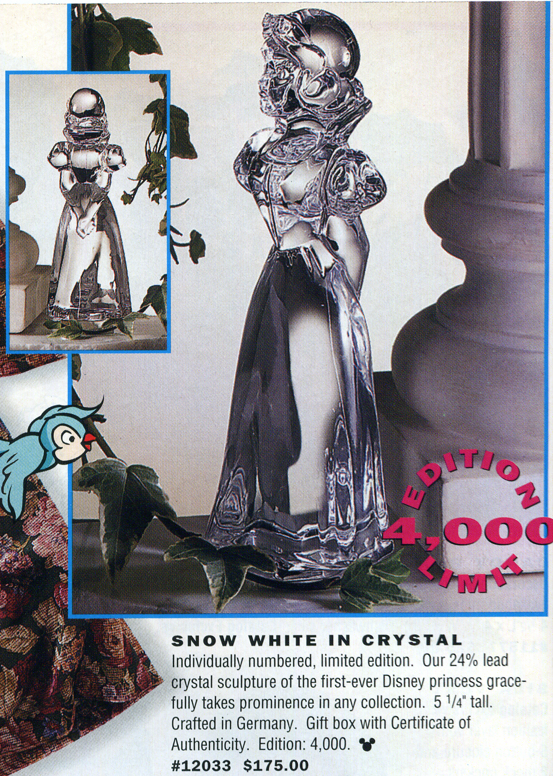 Filmic Light Snow White Archive 1994 Lead Crystal Snow White Figure