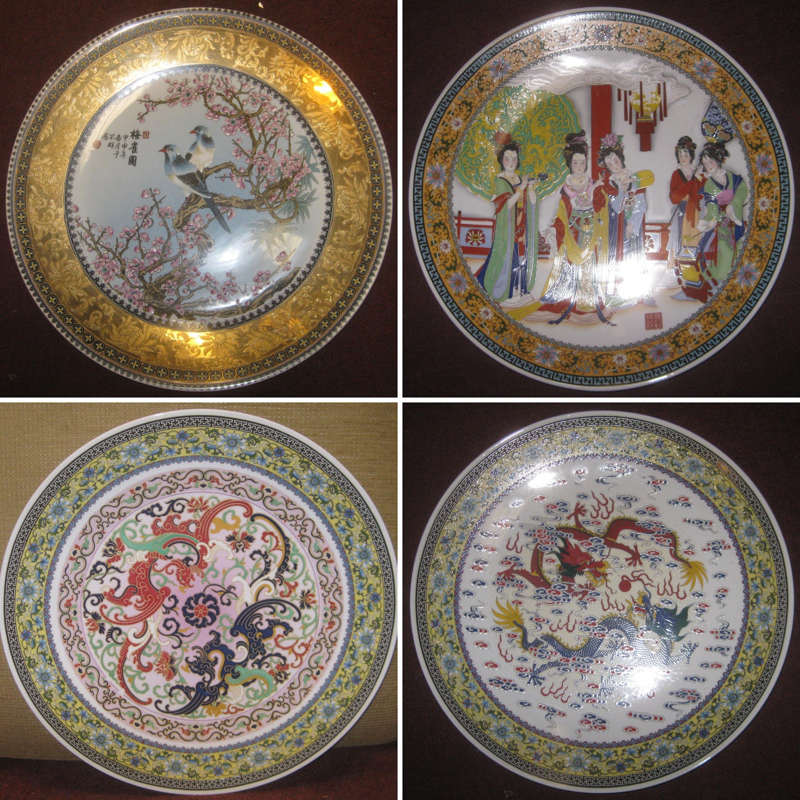 UHURU FURNITURE & COLLECTIBLES SOLD 16" Chinese Decortative Plates