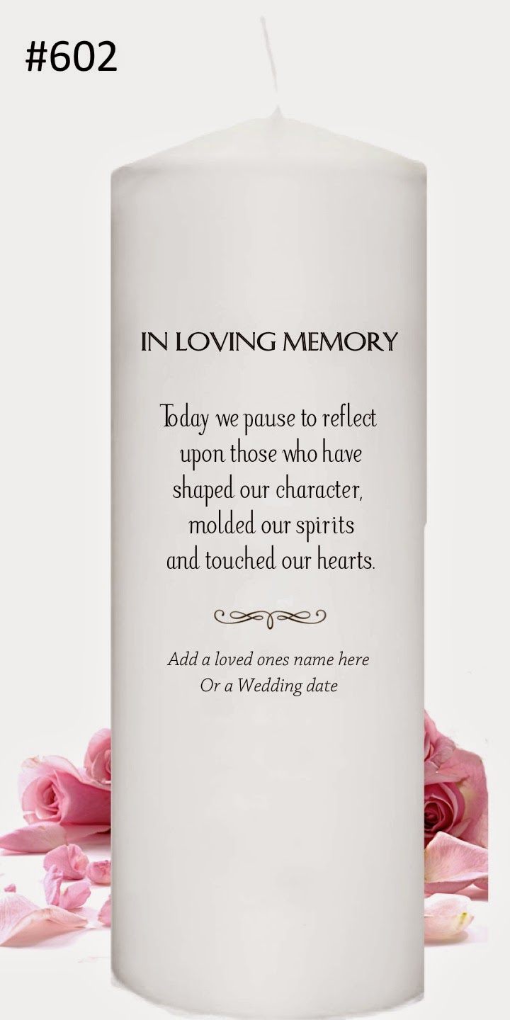 In Loving Memory Candles For Weddings 2017 In Loving Memory Candle For Weddings