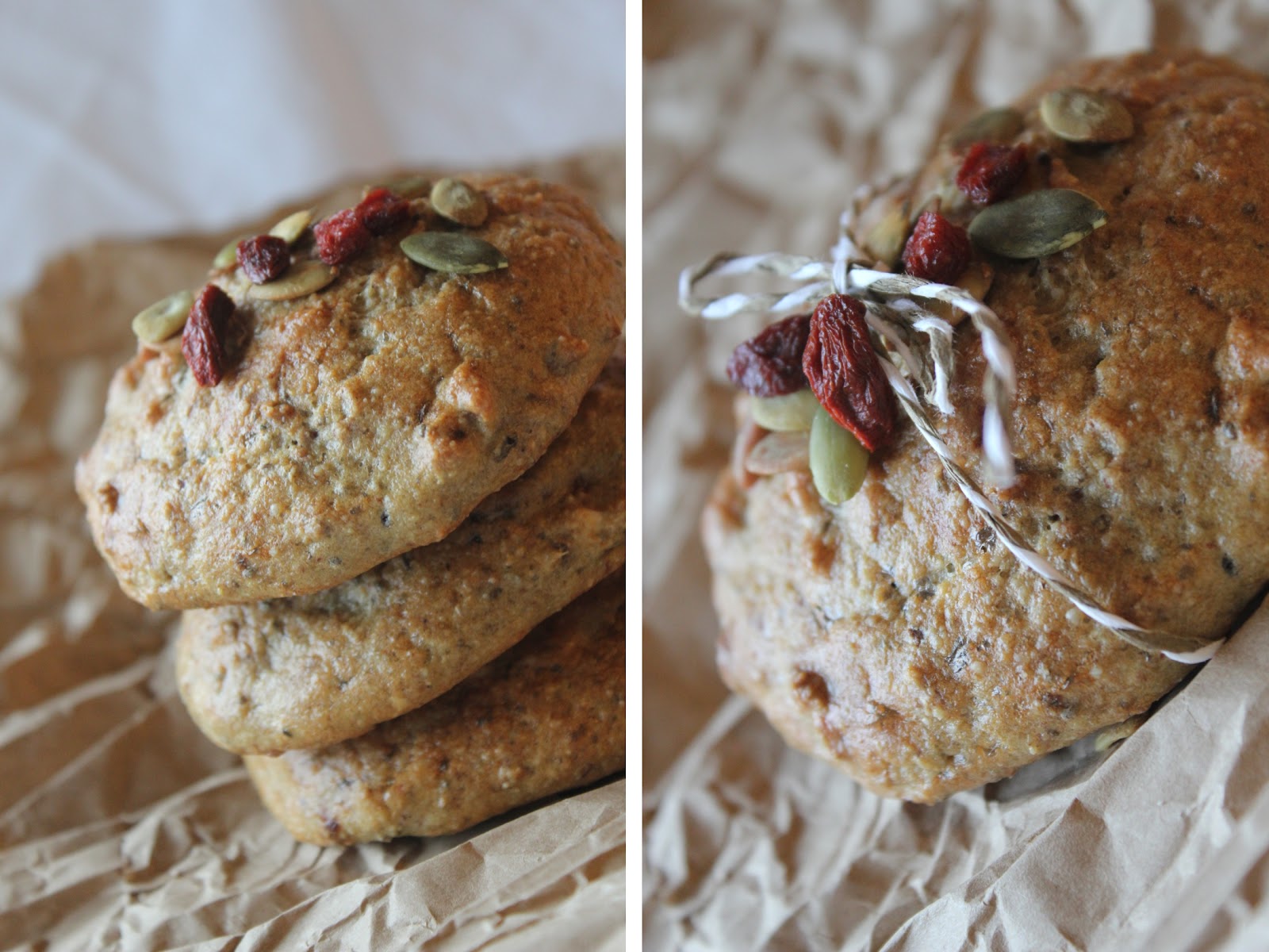 Mat for sjelen... MüsliScones med Gojibær og Chiafrø...