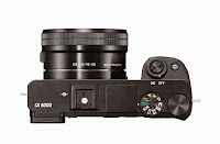 Sony Alpha a6000 top view with dials, picture, image, review features & specifications