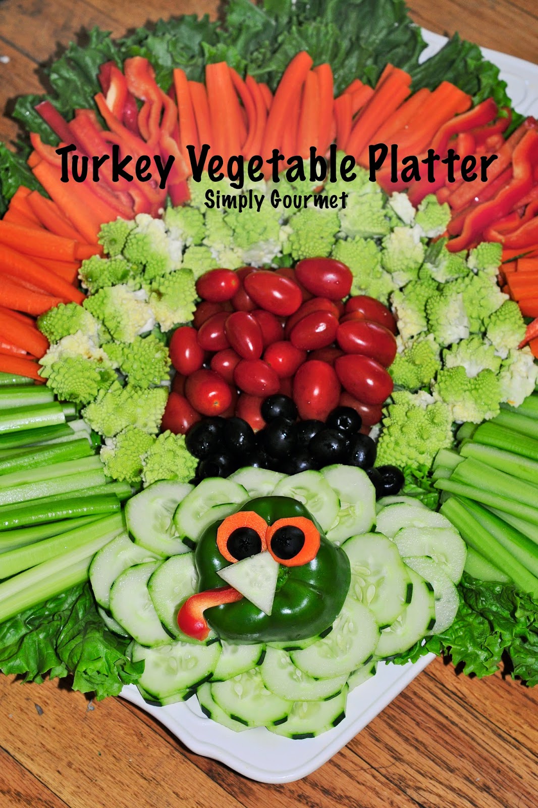 Simply Gourmet: Turkey Inspired Vegetable Platter