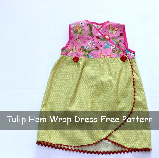 Tulip Hem Wrap Dress Free Sewing Pattern