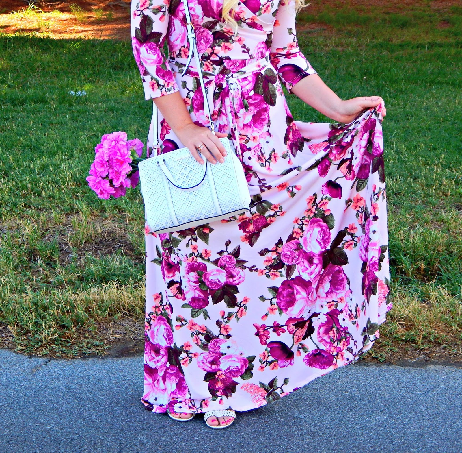 Pink Blush Floral Dress & Giveaway - Lizzie in Lace