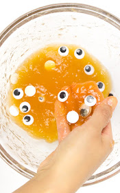 Squishy, Slimey Non-Toxic Halloween Monster Slime (Only 3 Ingredients!)