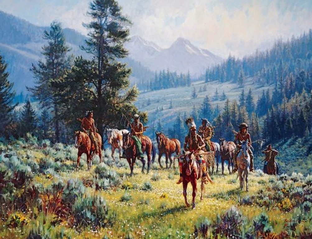 El arte es su máxima expresión Indios Salvajes en Paisajes Naturales