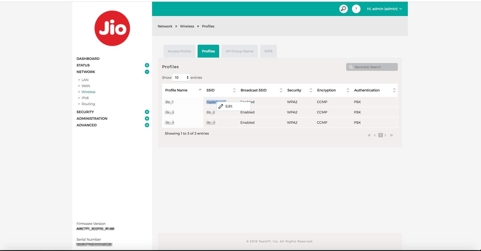 How to change Wifi SSID and Password of Jio GigaFiber ONT (Router)