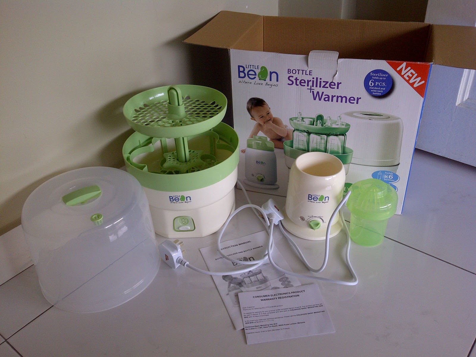 Baby Love Care Bottle Sterilizer & Warmer Combo Pack Little Bean Brand