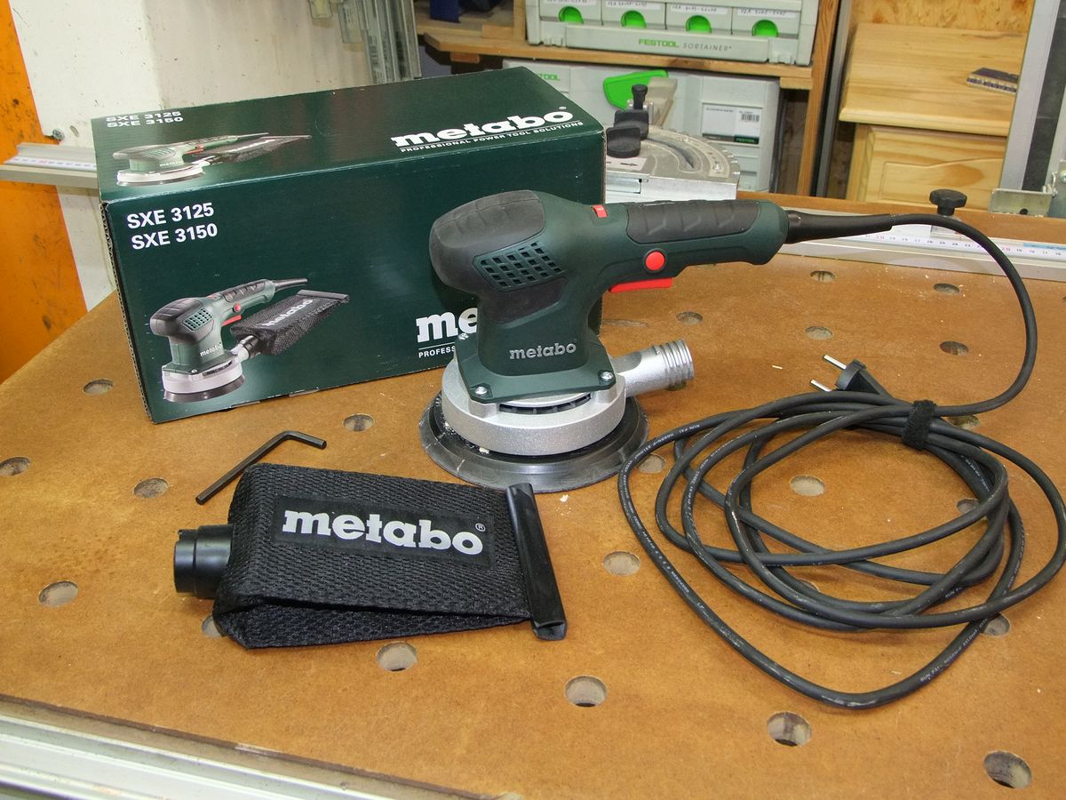 Michas Holzblog: Werkzeugvorstellung: Metabo SXE 3150 Exzenterschleifer.