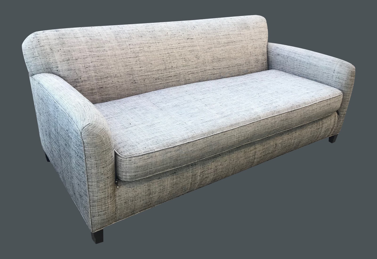 Uhuru Furniture & Collectibles Black & White Tweed Sofa 235 SOLD