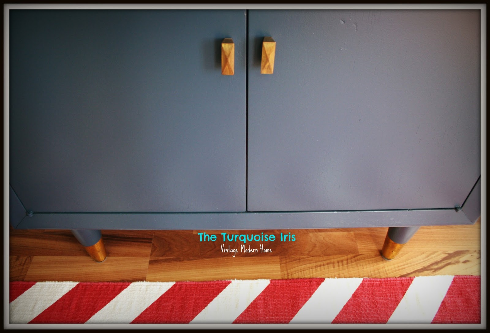 The Turquoise Iris ~ Furniture & Art: Mid Century Indigo Blue Mini Bar
