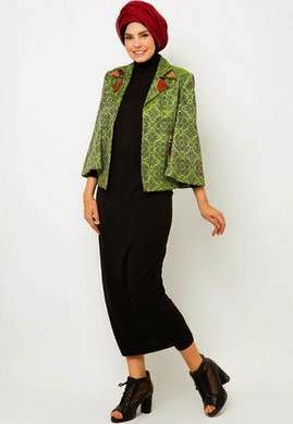 Model baju muslim terbaru kombinasi songket elegan Model baju muslim terbaru kombinasi songket elegan