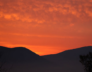 A glorious orange glow before the sun appeared A glorious orange glow before the sun appeared