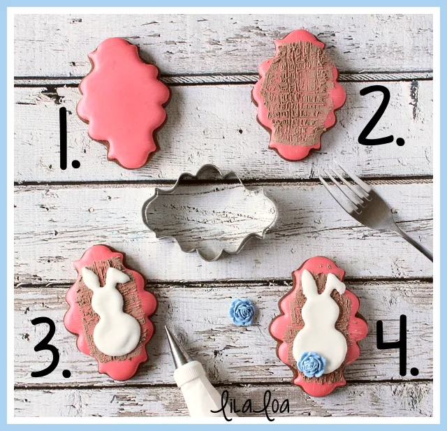 How To Make Decorated Burlap Bunny Cookies For Easter ~ tutorial