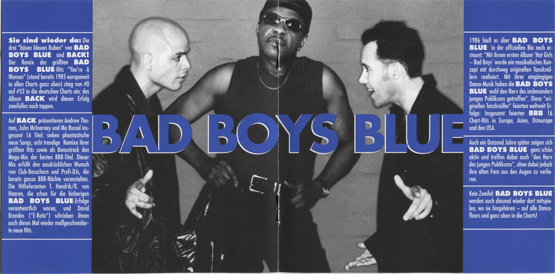 Hot girls bad boys blue. МО Рассел Bad boys Blue. Бэд бойс Блю 1998. Bad boys Blue back 1998. Bad boys Blue обложка.