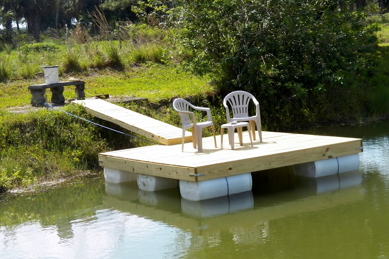 my backyard: we built our own floating dock
