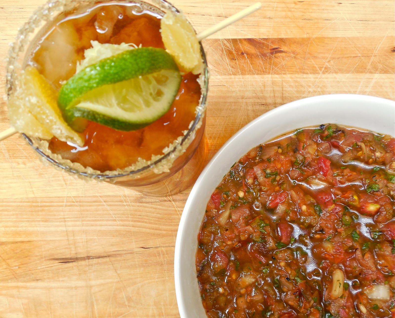 Haute + Heirloom Blackened Heirloom Tomato Salsa