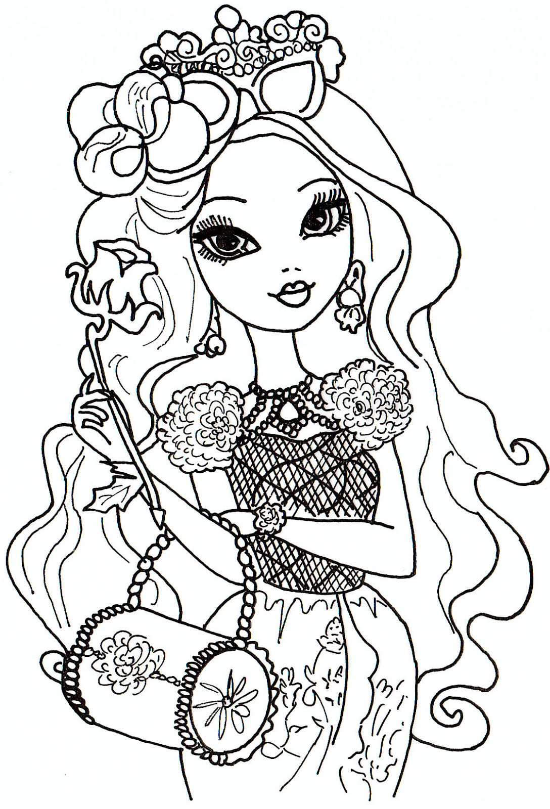 Free Printable High Coloring Pages June 2013 Sheet Briar Beauty