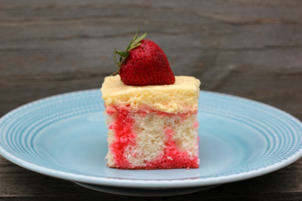 Strawberry Jell-O Poke Cake by Me and My Pink Mixer