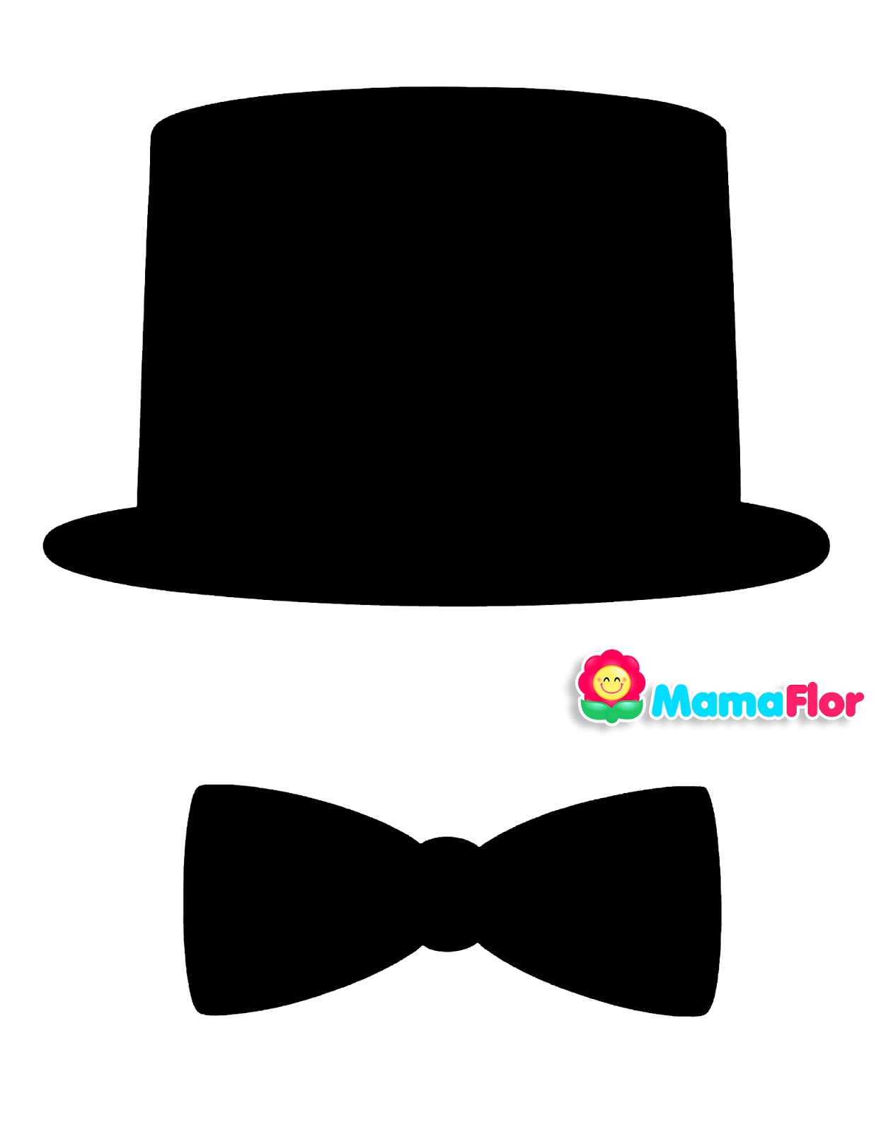Moldes: Bigotes, Corbatas, Sombrero y Michi para Decoración Día del Padre -  Manualidades MamaFlor