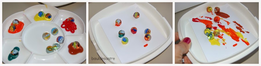 pintar con canicas