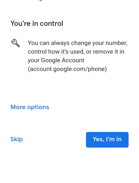 open gmail account without number verification