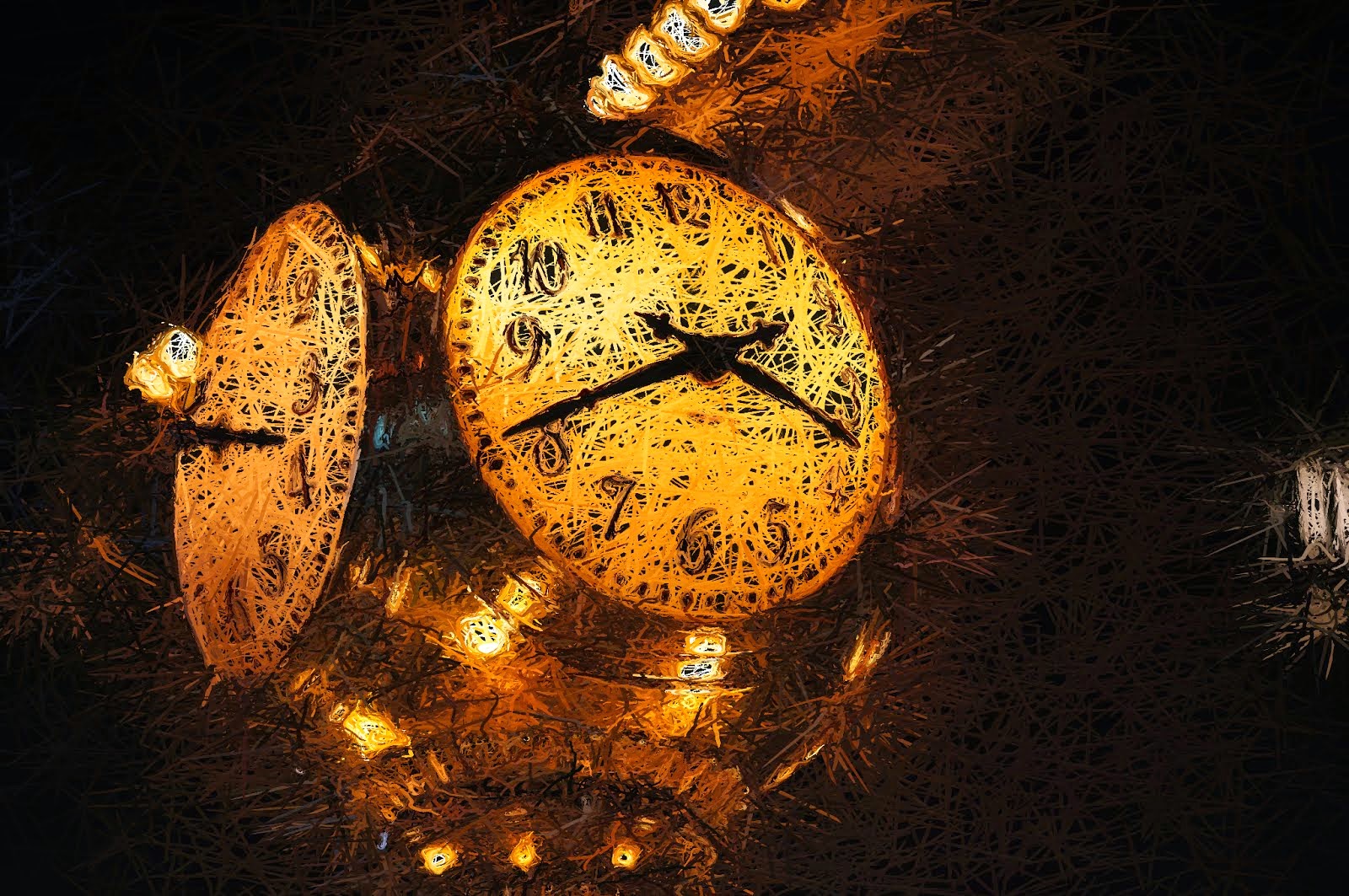 4 clock globe paintings in public domain