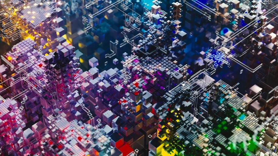 Digital Art, Colorful, Cube, 4K, #4.2011