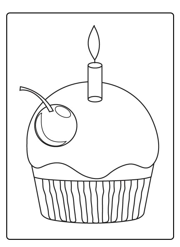 Cupcakes Coloring Pages 