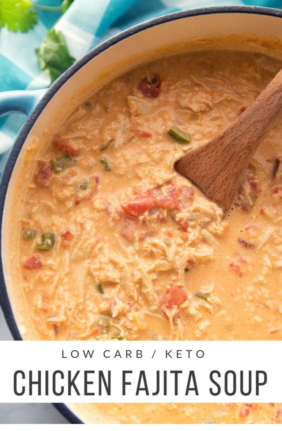 Low Carb Chicken Fajita Soup