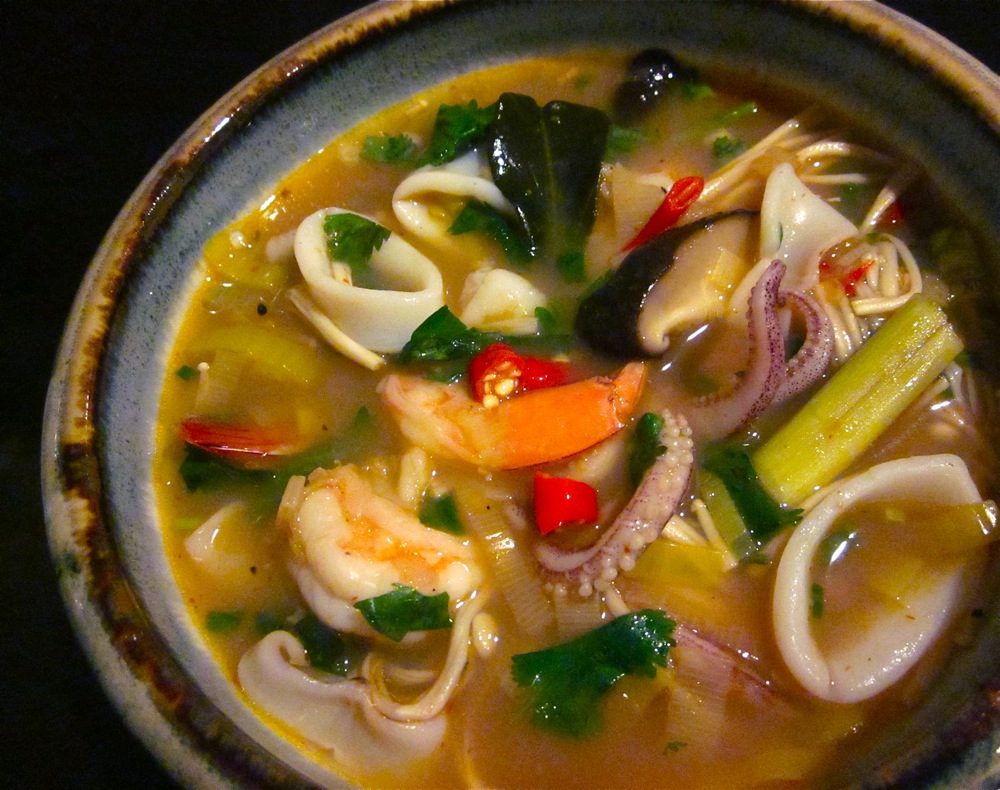 Popo's River Thai hot & sour seafood soup Tom Yum Talay
