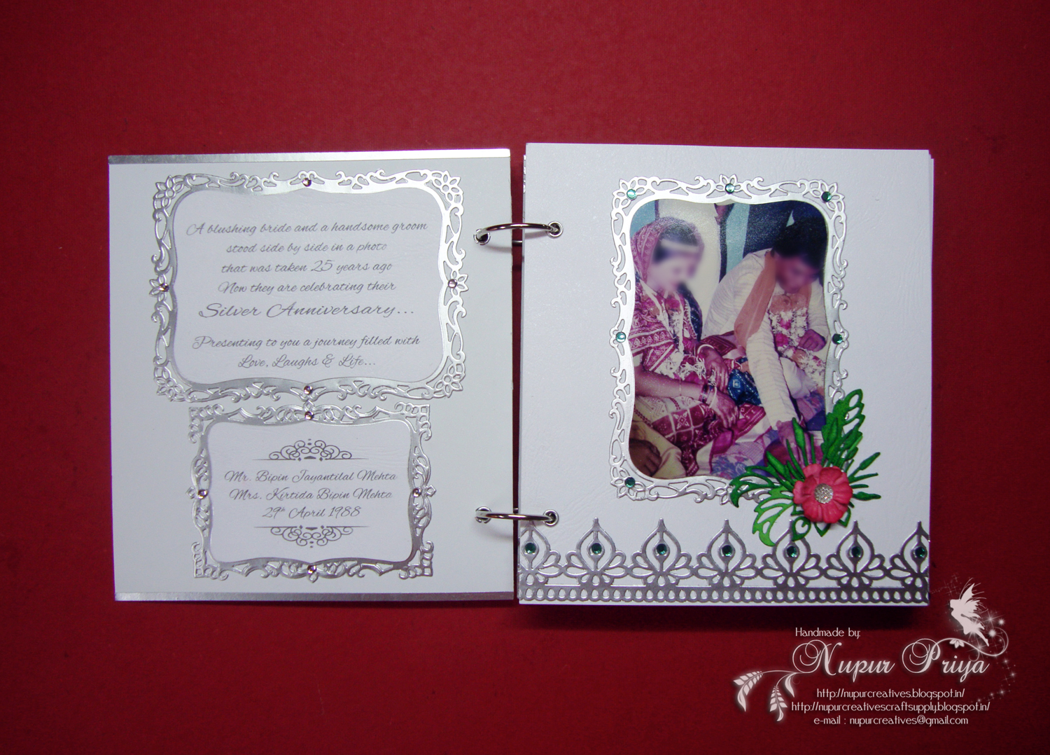 nupur creatives 25th Wedding Anniversary Scrapbook 