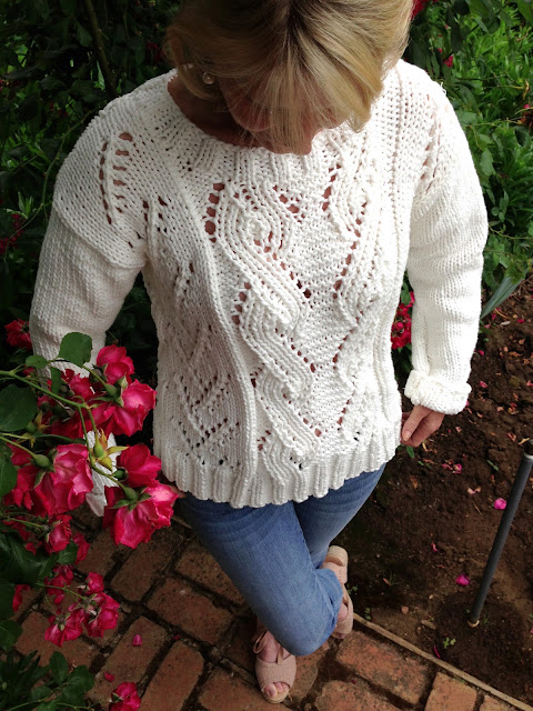 white lace pullover