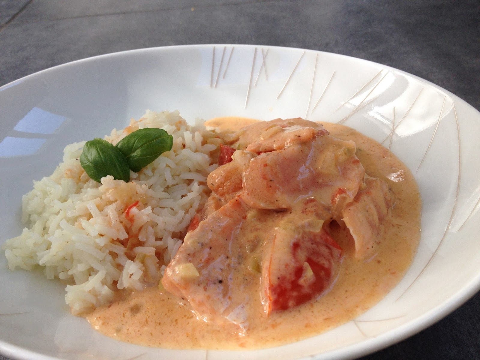 Curry de saumon au lait de coco EnK de gourmandises