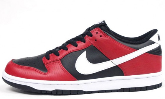 nike red black dunks