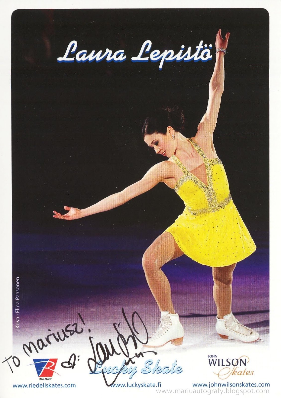 Autografy Mariu Laura Lepistö