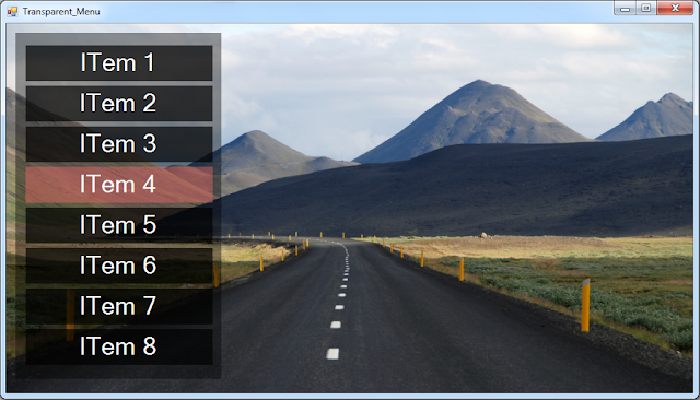 How To Make a Transparent Menu Using Visual Basic.Net How To Create a Transparent Menu In Vbnet